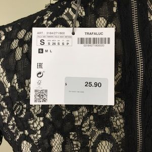 Black lace see-through top